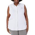 Columbia Women's Tamiami Sleeveless Shirt, White, Large