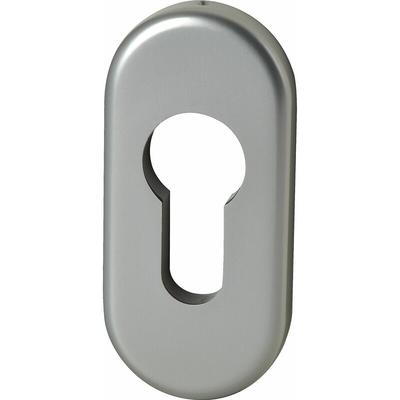 Zylinderosette oval, Rosette pz verdeckt geschraubt, Alu silber eloxiert - FSB Image