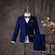 Ensemble blazer imbibé de fleurs pour garçons robe de photographie d'anniversaire pour enfants