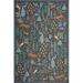 Black 60 x 27 x 0.25 in Area Rug - Rifle Paper Co. x Loloi Menagerie MEN-02 Forest Rug Polyester | 60 H x 27 W x 0.25 D in | Wayfair