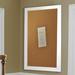 Lark Manor™ Linlin Wall Mounted Bulletin Board Wood/Cork in White/Brown | 30 H x 18 W x 0.75 D in | Wayfair C36/12.5-24.5