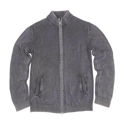 Charcoal Spark,'Men's Zippered Grey Cotton Sweater...