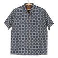 Floral Labyrinth in Midnight,'Men's Screen Printed Cotton Shirt'