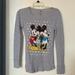 Disney Tops | Minnie And Mickey Thermal Shirt- Size Small | Color: Gray | Size: S