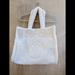 Victoria's Secret Bags | 3/$25 Victoria's Secret Monogrammed White Sherpa Tote Bag | Color: Cream/White | Size: 25 X 16 X 6.5"