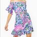 Lilly Pulitzer Dresses | Lilly Pulitzer Nwt! Gecko Green Tiger Sunrise Maddlyn Stretch Dress Size M | Color: Blue/Pink | Size: M
