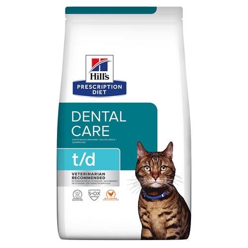 2x 3kg Hill's Prescription Diet t/d Dental Care mit Huhn Katzenfutter trocken Sparpaket