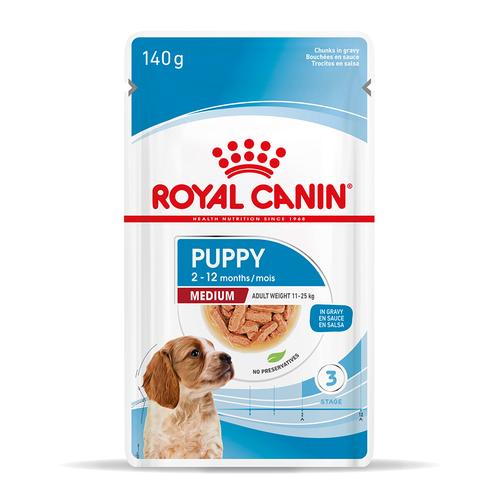 20x140g Royal Canin Medium Puppy in Soße Nassfutter Hund