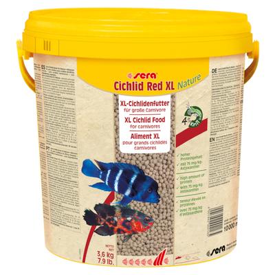 10 Liter sera Cichlid Red XL Nature Granulatfutter Fischfutter