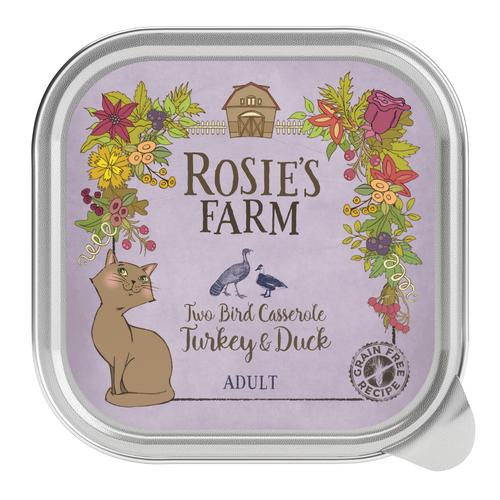 16x100g Adult Pute&Ente Rosie's Farm Katzenfutter