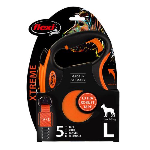 flexi Xtreme Gurt-Leine orange, 5m / L bis 65kg Hund