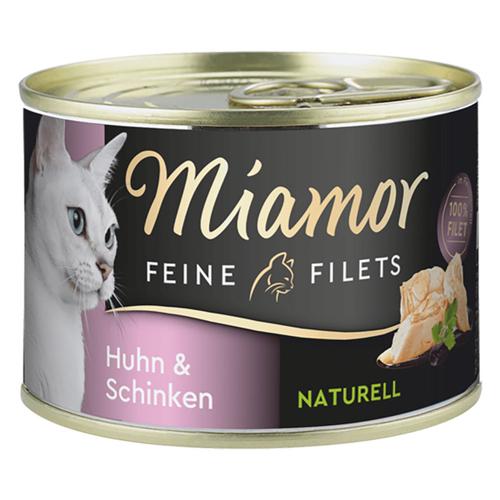 6x156g Miamor Feine Filets Naturelle Huhn & Schinken Katzenfutter nass