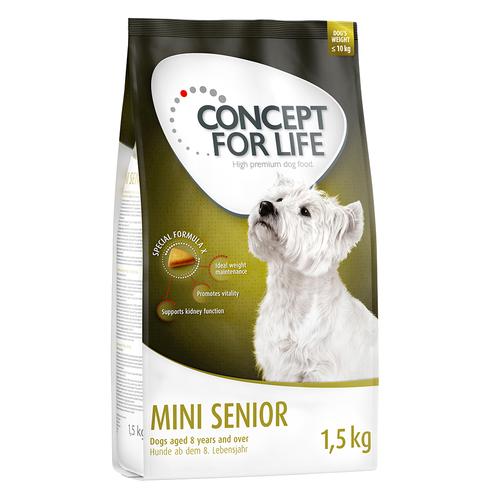 2x1,5kg Mini Senior Concept for Life Hundefutter trocken