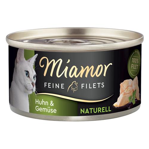 Sparpaket: 24x80g Miamor Feine Filets Naturelle Huhn & Gemüse Katzenfutter nass