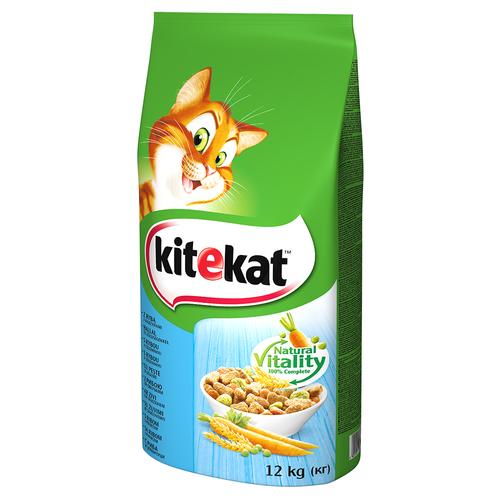 2x12kg Kitekat Trockenfutter Adult Fisch & Gemüse Katzenfutter trocken