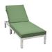 LeisureMod Chelsea 74.8" Long Reclining Single Chaise w/ Cushions Metal in Gray | 15.35 H x 29.53 W x 74.8 D in | Outdoor Furniture | Wayfair