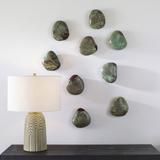 Uttermost 9 Piece Pebbles Wall Decor Set, Solid Wood in Green/Blue | 5 H x 6 W x 2 D in | Wayfair 04325