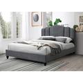 Red Barrel Studio® Upholstered Platform Bed Upholstered in Gray | 46 H x 63 W x 87 D in | Wayfair 540716E28D934DEDBCCFC6B43BF147F0