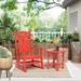 Lark Manor™ Outdoor Aiyanna Rocking Plastic Chair w/ End Table in Red | 41.7 H x 25.2 W x 33.9 D in | Wayfair 3F594919E51F4A748A7B5F28CAE1ECFF