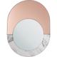 Beliani - Miroir Mural Moderne Ovale Accessoire Décoratif Effet Marbre Rety - Gris