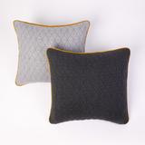 Kirn Grey Charcoal Cotton Knit Reversible Pillow Sham
