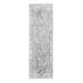 Shahbanu Rugs Gray, Broken Persian Design, Wool and Pure Silk Hand Knotted, Runner Oriental Rug (2'6" x 8'0") - 2'6" x 8'0"