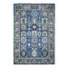 Shahbanu Rugs Navy Blue Afghan Ersari with Large Elements Vegetable Dyes Dense Weave Pure Wool Hand Knotted Rug (6'2" x 9'5")
