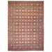 Shahbanu Rugs Burnt Orange Afghan Ersari Rosette Design Natural Dyes Dense Weave Soft Wool Hand Knotted Oriental Rug(9'9"x13'6")