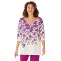 Plus Size Women's 7-Day Floral Print Tunic by Woman Within in Raspberry Floral (Size 4X)