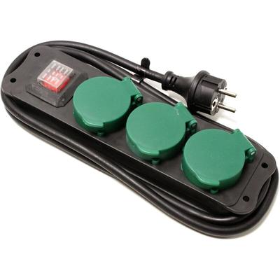 Bematik - IP44 Steckdosenleiste für Außen 3 Schuko 16A 250V mit Schalter und 1,5 m Kabel Image