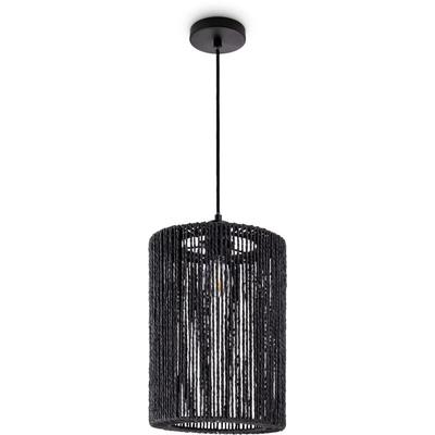 Paco Home - Pendelleuchte Esstisch Papier Boho Hängelampe Esszimmer Lampe E27 Rattan Pendelleuchte