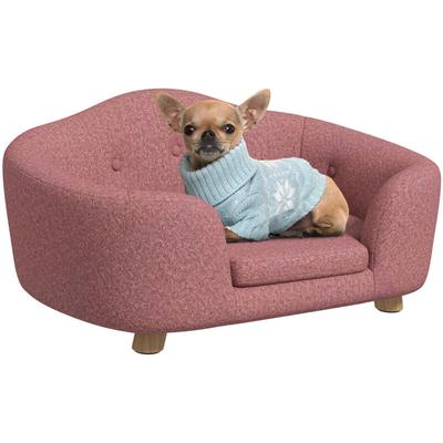 Haustiersofa Hundematte Hundebett Hundesofa Hundecouch Katzen Sofa mit Kissen Rückentasche Plüsch