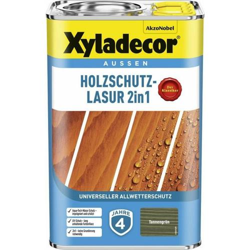 Xyladecor - Holzschutzlasur 2in1 Tannengrün 4L - 5614862