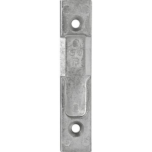 GU Schließteil für Rollzapfen, Stulp 16 mm, Falz 4 mm, verzinkt silberfärbig