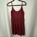 Brandy Melville Dresses | Brandy Melville Burgundy Mini Tank Dress With Adjustable Straps, One Size | Color: Red | Size: One Size