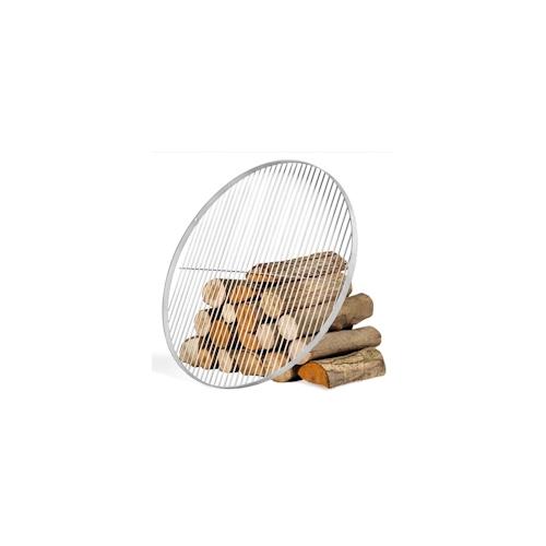 Grillrost Edelstahl rund Grillrost mit Bohrung für Seilaufhängung für Schwenkgrill mit Reling – 60 cm für Ihren Dreibein-Grill