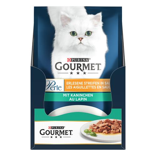 26x85g Gourmet Perle Kaninchen Nassfutter für ausgewachsene Katzen