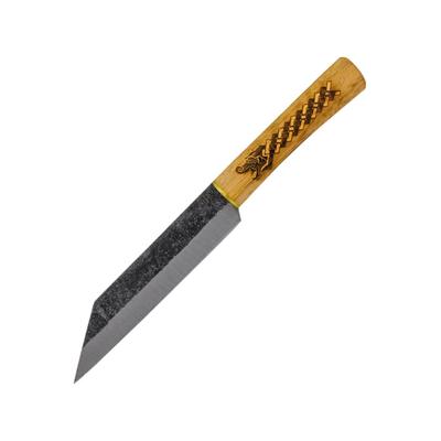 Condor Norse Dragon Seax Knife 7" natural finish 1095HC steel blade Burnt American Hickory handle CTK1024-7.0HC