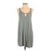 Forever 21 Casual Dress - Shift Keyhole Sleeveless: Green Print Dresses - Women's Size Small