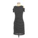 1.State Casual Dress - Sheath: Black Stripes Dresses - Women's Size X-Small