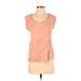 LC Lauren Conrad Short Sleeve Top Orange Scoop Neck Tops - Women's Size Small