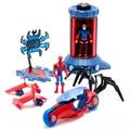 Eeyore Disney Store Marvel Toybox Spider-Man Crime Lab Playset & Disney Reusable Shopper (Design Chosen At Random)