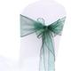 Highdi Organza Sashes Chair Cover, Chair Bows Cover Wider Bows Sash Fuller Bows for Wedding, Event, Birthday And Party Decoration (dark green,100pc)