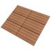 VidaXL Decking Tile Patio Floor Tile Interlocking Outdoor Flooring Tile 6 pcs Wood in Brown | Wayfair 49055