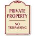 SmartSign Private Property - No Trespassing High Intensity Reflective Signaturesign Aluminum in Red/Indigo | 24 H x 18 W x 0.63 D in | Wayfair