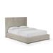 Tandem Arbor Sloan Solid Wood Panel Bed Wood and /Upholstered/Polyester/Linen in Gray | 51.75 H x 87.5 W x 96.5 D in | Wayfair