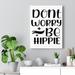 Trinx Inspirational Quote Canvas Don"t Worry Be Hippie Wall Art Motivational Motto Inspiring Posters Prints Artwork Decor Ready To Hang Canvas | Wayfair