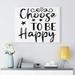 Trinx Inspirational Quote Canvas Choose To Be Happy Wall Art Motivational Motto Inspiring Posters Prints Artwork Decor Ready To Hang Canvas | Wayfair