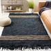 Black/White 108 x 72 x 0.39 in Indoor Area Rug - Gracie Oaks Lae Striped Handwoven Area Rug in Black/Beige | 108 H x 72 W x 0.39 D in | Wayfair