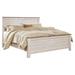 Willowton California King Panel Bed - Whitewash - Width: 81.00"Depth: 87.00"Height: 54.00"